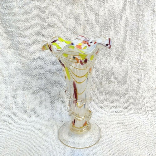 Vase verre blanc points - vase, en