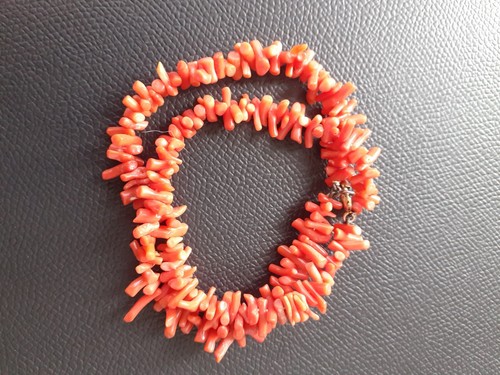 Bracelet ancien corail fermoir - corail,