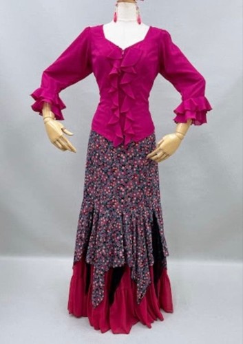 Flamenco costume set frilled - costume,