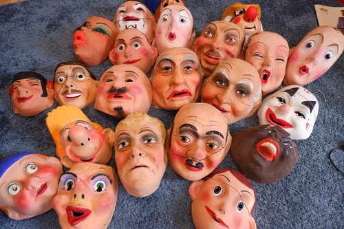 Masques vintage papier - , maché