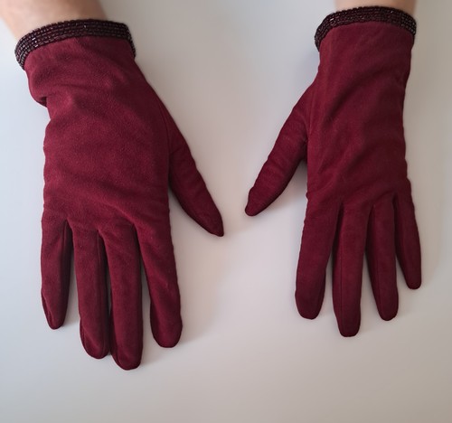 Chanel gants velours - -,