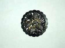 Ancienne broche en argent massif 800 Pommes de Pin Art Nouveau C.1900 Crabe