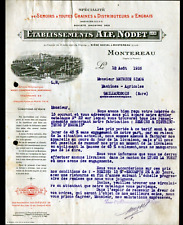 MONTEREAU (77) USINE de MATERIELS AGRICOLES / SEMOIRS "Alf. NODET" Lettre en1926