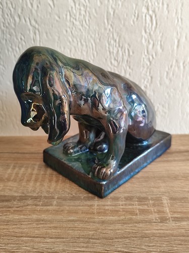 Sculpture chien grès de - chien,
