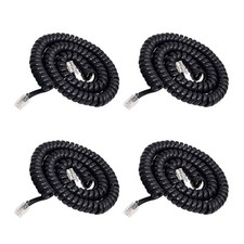 4 Pièces Cable Telephone Fixe Combiné Téléphonique Câble Spiralé Cordon Combi...