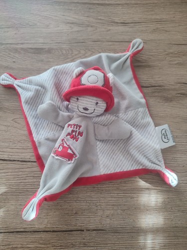 Doudou plat ours gris - , rouge