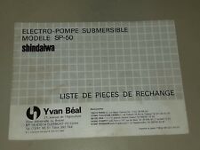 éclaté pieces de pompe a eau