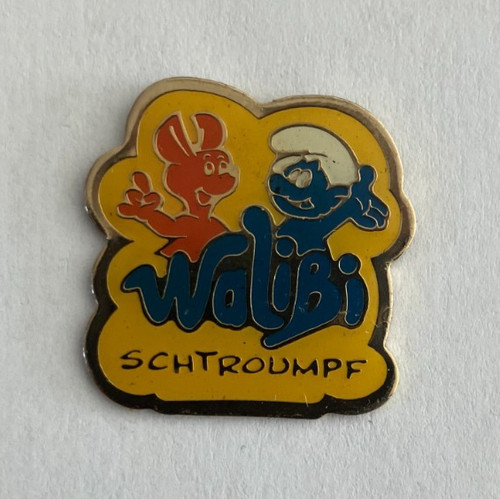 104 pin walibi schtroumpfs - pin's,