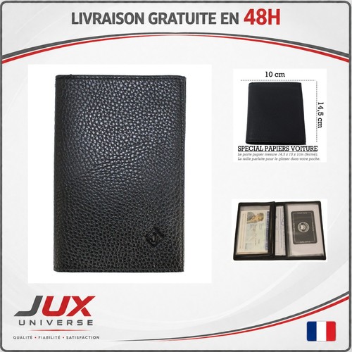 Porte papiers voiture cuir - porte,