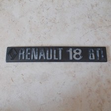 Ancien insigne emblème RENAULT 18 GTL mascotte plaque badge voiture auto