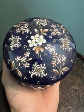 Boite Verre Bleu & Fleurs