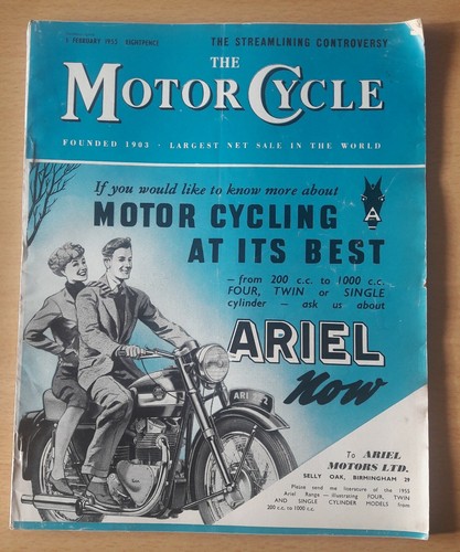 Motorcycling février 1955 - motorcycling,