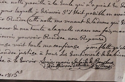 1815 lettre autographe - , la