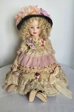 Rare Collectible Vintage 1997 French bisquie porcelain Mundia doll JULIE, mint c