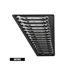 MILWAUKEE Combination Metric Wrench Mechanics Tool Set (15-Piece)