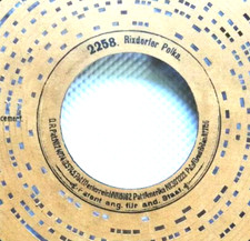 ORGAN disque HEROPHON organette carton disque carré orgue de rue Rare #0014