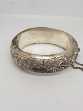 bracelet JONC MANCHETTE ethnique Japonisant en Argent MASSIF 48 Grammes Diam 5,5