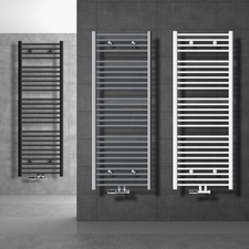 Radiateurs salle de bain avec support mur kit montage blanc/anthracite/chrome