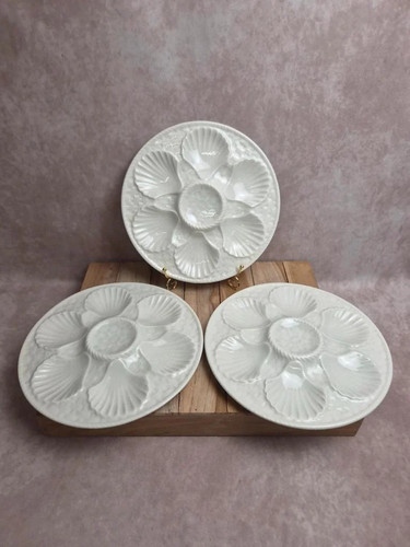 Lot assiettes à - assiettes, huîtres