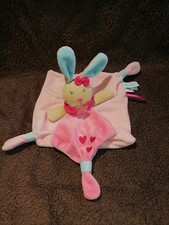 doudou plat lapin Perle rose
