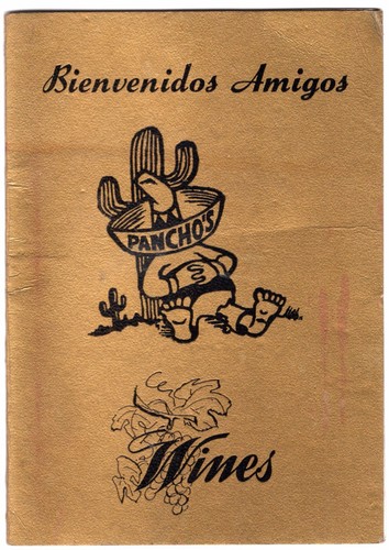 Pancho vintage wine - wine, list