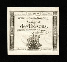 Billet FRANCE - Assignat, 10