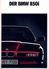 Catalogue Brochure BMW 850 I 1/1992 Allemagne Deutschland