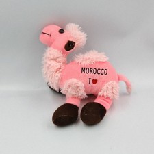 Doudou peluche dromadaire rose