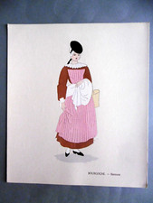 BOURGOGNE BRESSANE planche au POCHOIR / Aline KEIM costume régional 1930 Louhans