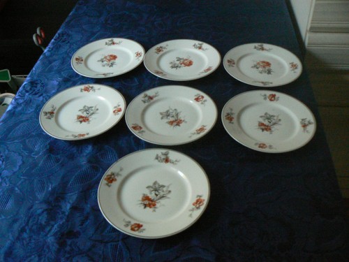Assiettes dessert porcelaine - 7,