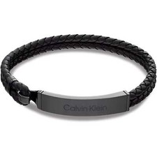 Bracelet Homme CK CALVIN KLEIN ICONIC 35000406 Cuir Noir