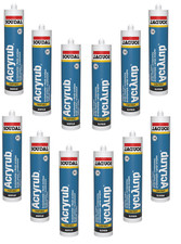 12x Peinture Acrylique Blanc Étanche Mastic Scellage pour Constructions Étancher