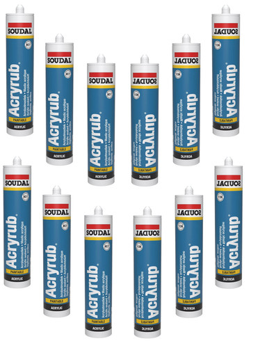 12x peinture acrylique - 12x, blanc