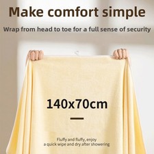 Serviette de bain polaire corail épaissie absorbe l'eau 70 par 140 CM séchage