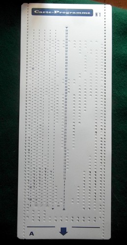 Cartes perforées pour - 20,