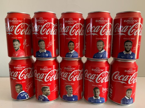 Lot canettes coca cola euro - 10,