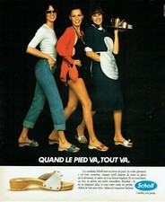  publicité Advertising 0422 1976  chaussures sandales Scholl quand le pied va...