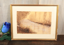 Tableau Cadre Doré Gouache