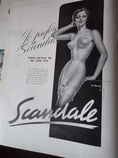 gaine SCANDALE par Ch LEMMEL + LORY + ISOVER + MARVIN FRANCE ILLUSTRATION 1950 c