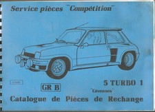 Catalogue piéces pour renanlt 5 turbo 1 cévennes