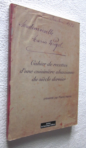 Alsace cuisine cahier - alsace, de