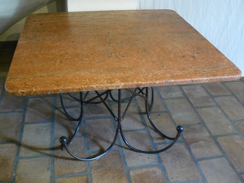 Table haute travertin - haute,