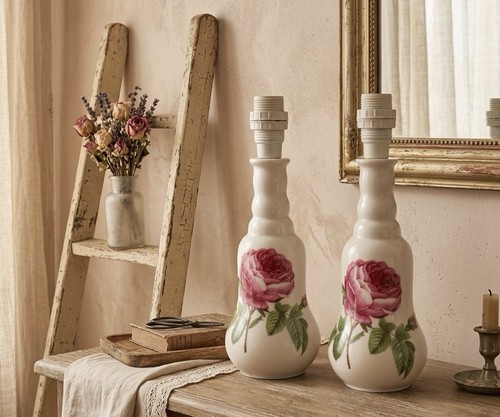 Paire lampes chevet - lampes, porcelaine