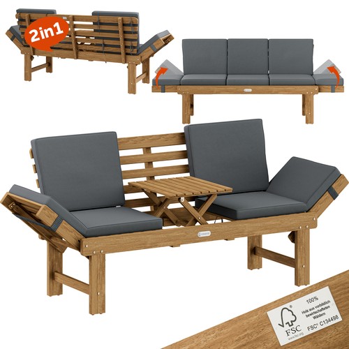 Casaria banc jardin bois - casaria, en