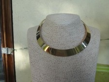 COLLIER TORQUE TOUR DE COU FORME TORQUE DORé avec RALLONGE CHAÎNETTE