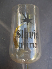 Superbe verre à bière SLAVIA Prima La Comète Chalons sur Marne étoile ciel 1960