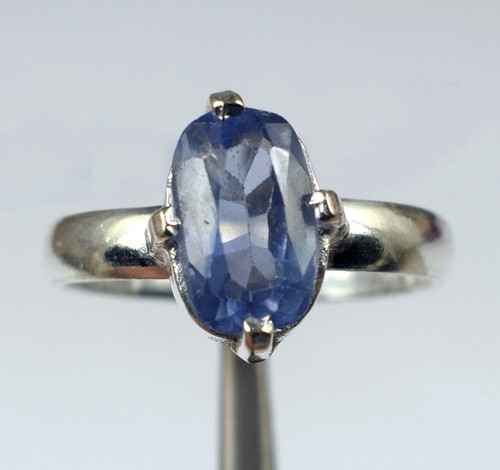 Bague ovale certifiée saphir