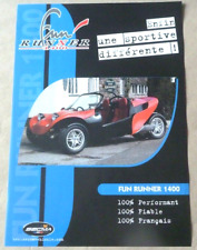 SECMA FUN RUNNER 1400 Buggy Catalogue Brochure Folder Prospekt Dépliant Pub