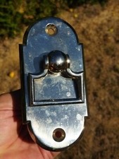 Ancienne poignée tire cloche sonnette murale de maison de maître bronze chromé