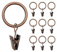 40 Pièces Anneaux Rideaux Métal Rideau Crochets avec Pince Style Rétro Robust...